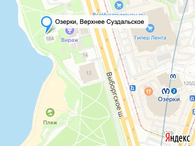 Карта: Озёрки, Верхнее Суздальское озеро